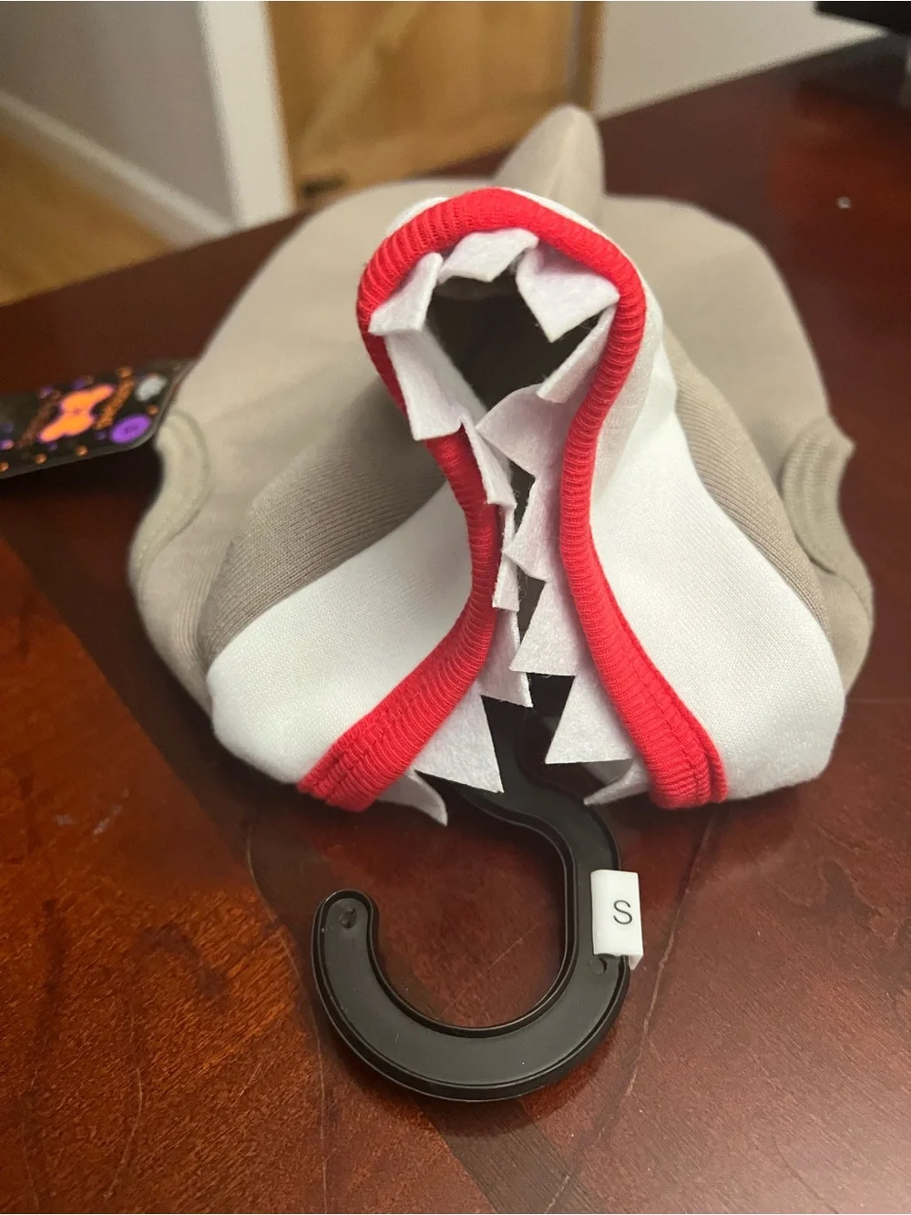 Shark Dog Costume in Cream